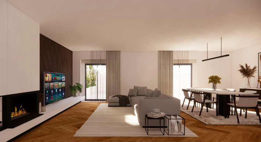 Projeto Moradia unifamiliar. — Projeto de alterações de interiores de uma moradia, Vila Franca de Xira. Imagem do portfólio, página 12.